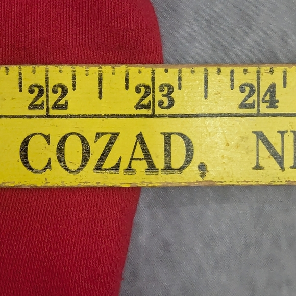 Quacker Factory 1X Rhinestone Studded Grommets Red Blouse - Picture 11 of 11